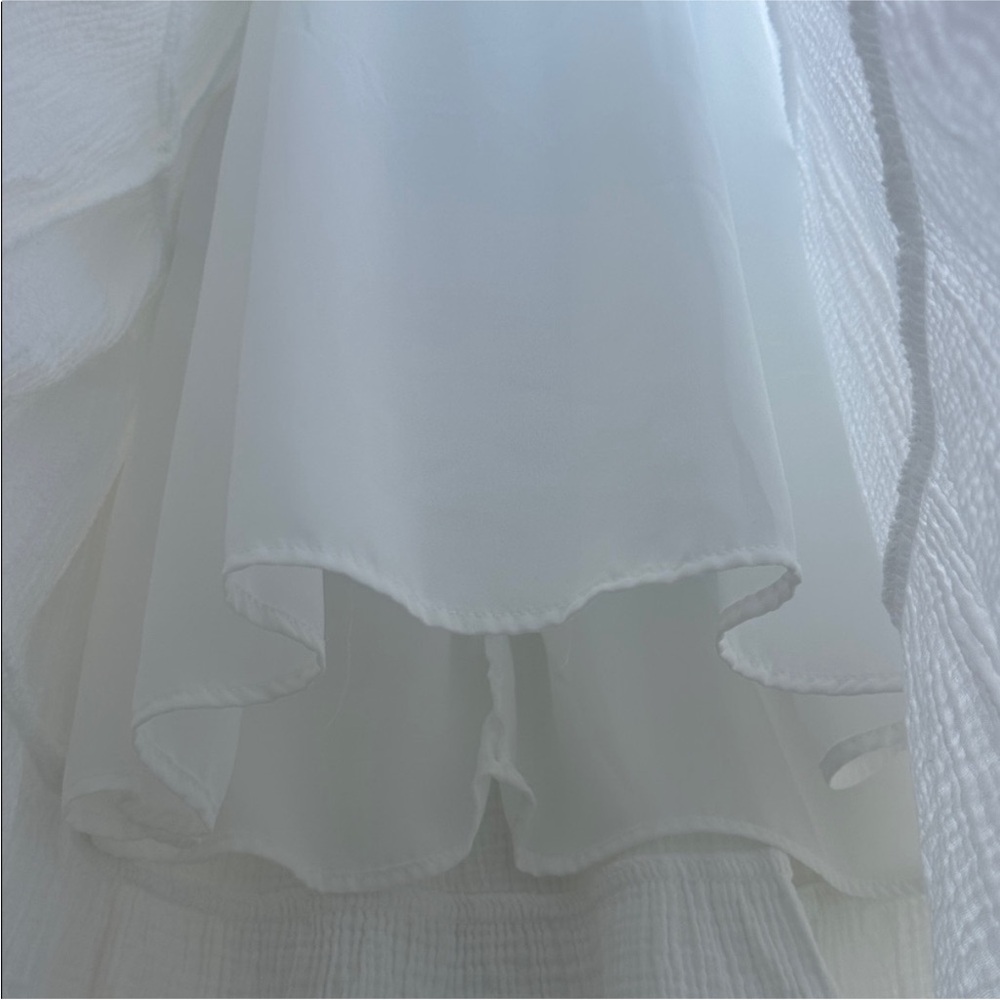 Knox Rose White Tiered Maxi Sundress with Spaghetti Straps - Picture 4 of 7
